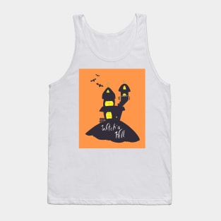Halloween Witch's Hill in orange Tank Top
